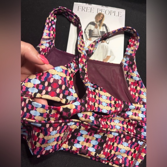 FREE PEOPLE NWOT movement Multi Color Workout TOP - Picture 4 of 6